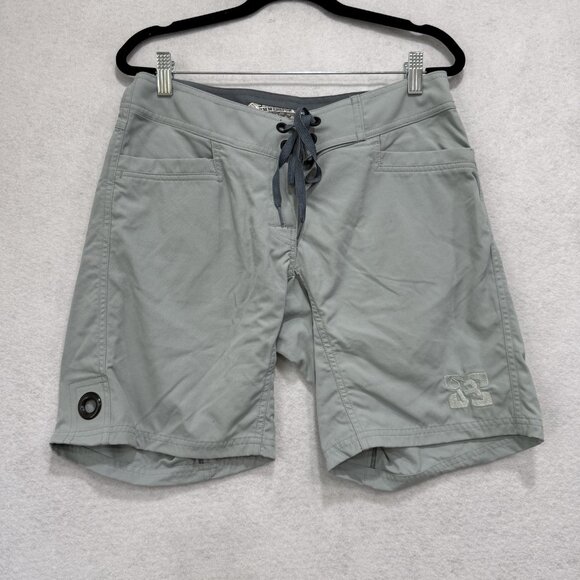 Immersion Research Board Shorts Womens 6 Gray Nylon Swim Surf Quick Dry Pockets - Picture 1 of 13